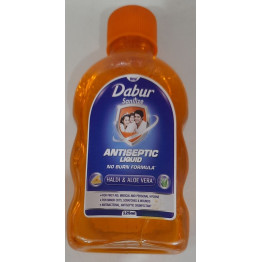 Dabur Sanitize Antiseptic Liquid, No Burn Formula, Haldi & Aloe Vera 125ML 